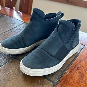 Timberland slider, soft leather suede, upper in black size 7